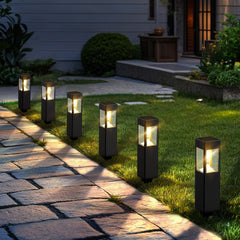 30 Lumens Solar Filament LED Bollard Path Light – 6-Pack