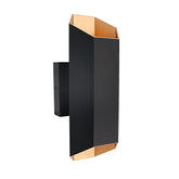 13-in Black Integrated Outdoor Wall Light