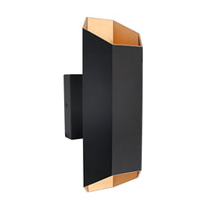 13-in Black Integrated Outdoor Wall Light