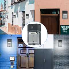 130-Watt EQ Black Hardwired LED Outdoor Wall Pack Light 2800-Lumen