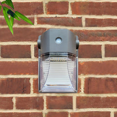 130-Watt EQ Black Hardwired LED Outdoor Wall Pack Light 2800-Lumen