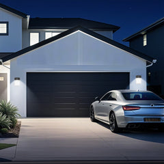 150-Watt EQ Black Hardwired LED Outdoor Wall Pack Light