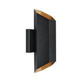 13in Black LED Wall Sconce 400 Lumens, 2700K