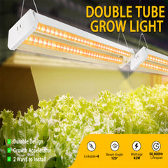 48.6-in 1-Light White 42-Watt Full Spectrum LED Grow Light Kit