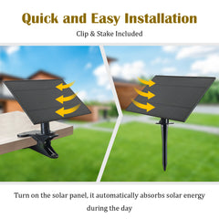 50 Feet Outdoor Solar String Light with 15 LED Edison Bulbs Remote Control