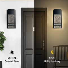 14-in Black Integrated Outdoor Wall Light