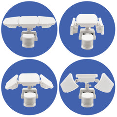 2-Pack 2000-Lumen White Integrated LED Solar Triple Head Security Light