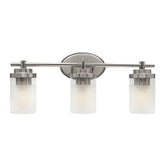 22.3-in 3-Light Brushed Nickel LED Modern/Contemporary Vanity Light
