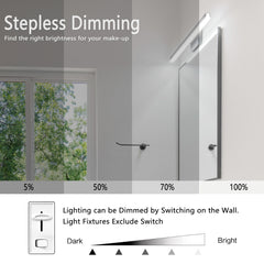 23-in 1-Light Black LED Modern/Contemporary Vanity Light