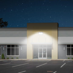 Black Hardwired LED Outdoor Wall Pack Light 10000-Lumen