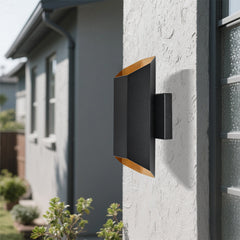 13in Black LED Wall Sconce 400 Lumens, 2700K