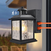 11 in. Black Motion Sensor Dusk to Dawn Outdoor Wall Sconce