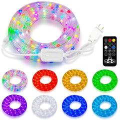 18FT Color Changing LED Rope Light with Remote Control-2PK