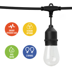 48 FT., 24 Bulb Color Changing String Light