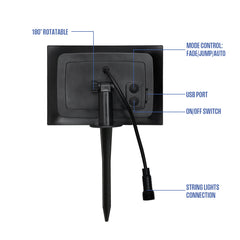 Westinghouse 36FT Solar RGBW String Light – 15 Bulbs