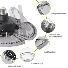 0.8-ft 8000 Lumen Gray Daylight LED Garage Shop Light