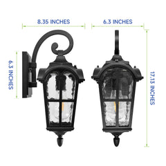 17-in Black Dusk to Dawn Outdoor Wall Light