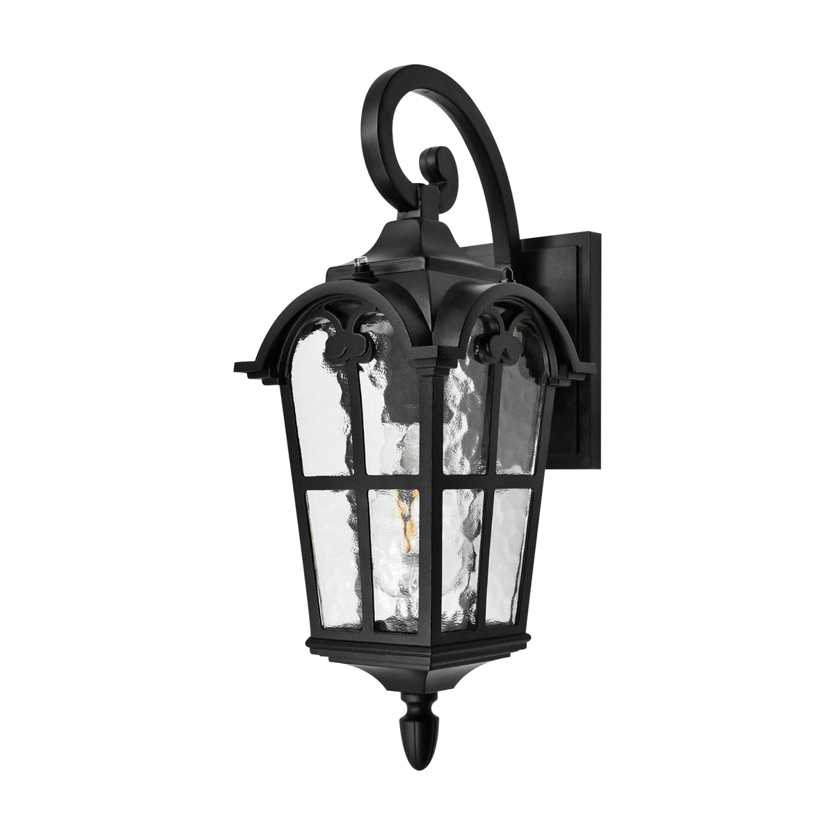 17-in Black Dusk to Dawn Outdoor Wall Light