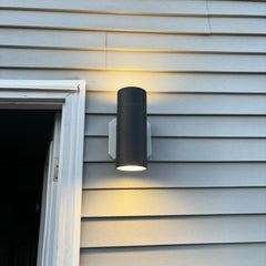 11-in Matte Black Integrated LED 3000K Outdoor Wall Light