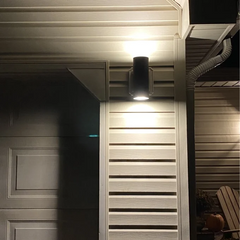 11-in Matte Black Integrated LED 3000K Outdoor Wall Light