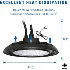 12-in x 12-in 14000-Lumen 5000 K Daylight LED High Bay Light