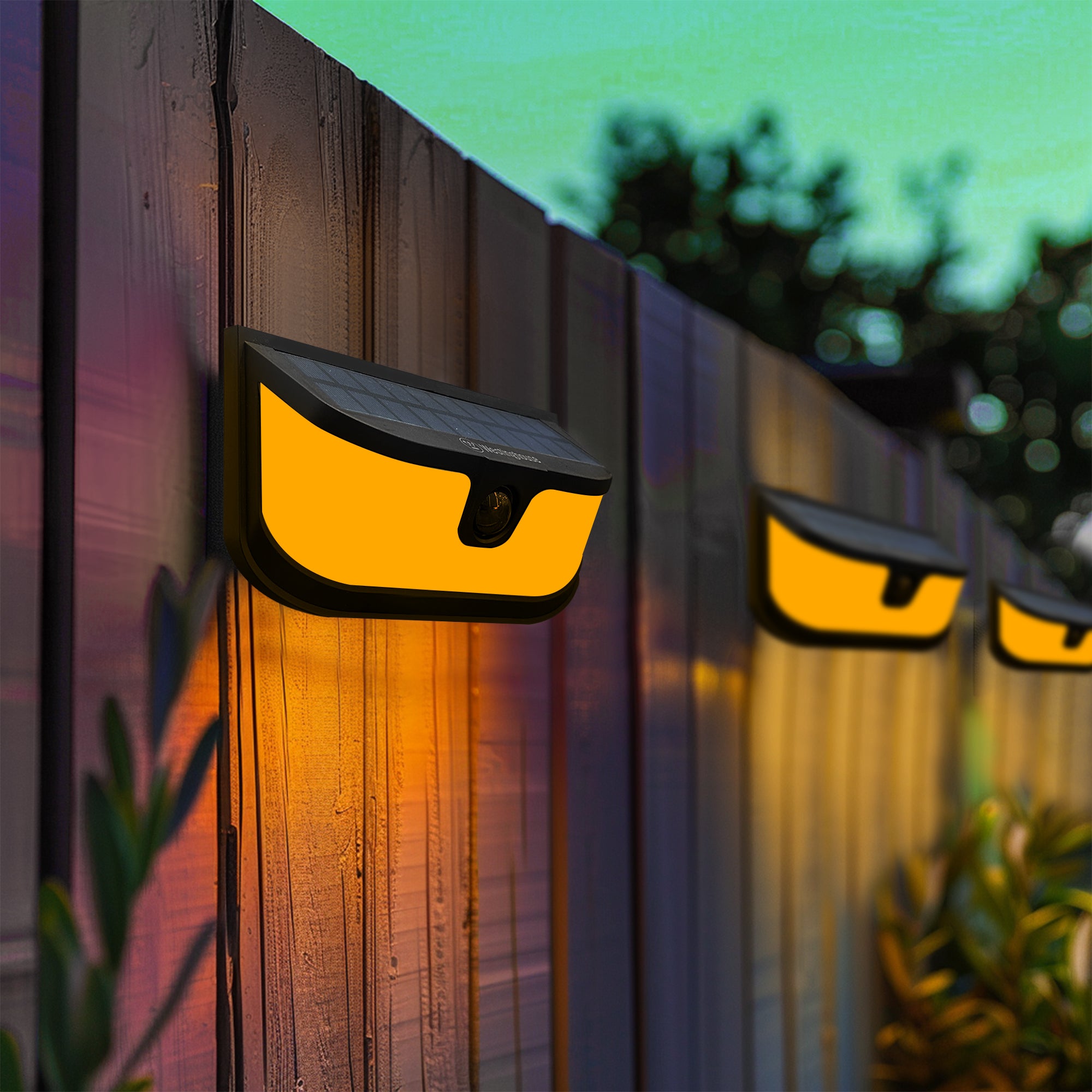 Westinghouse 1200 Lumen Solar LED Motion Activated Color Changing Wall Lights with Remote – 2-Pack