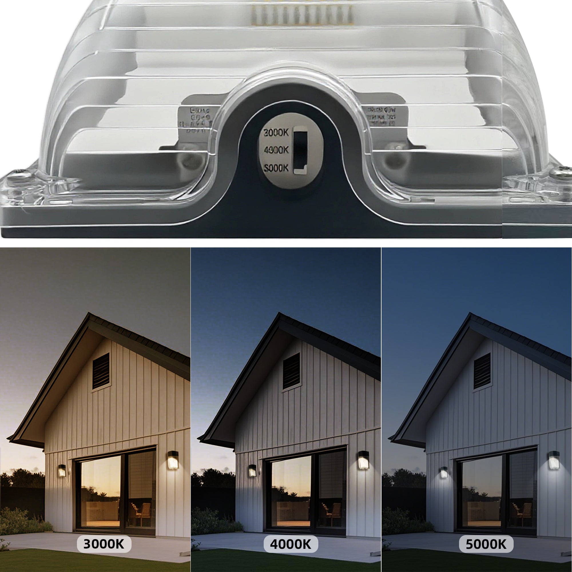 150-Watt EQ Black Hardwired LED Outdoor Wall Pack Light