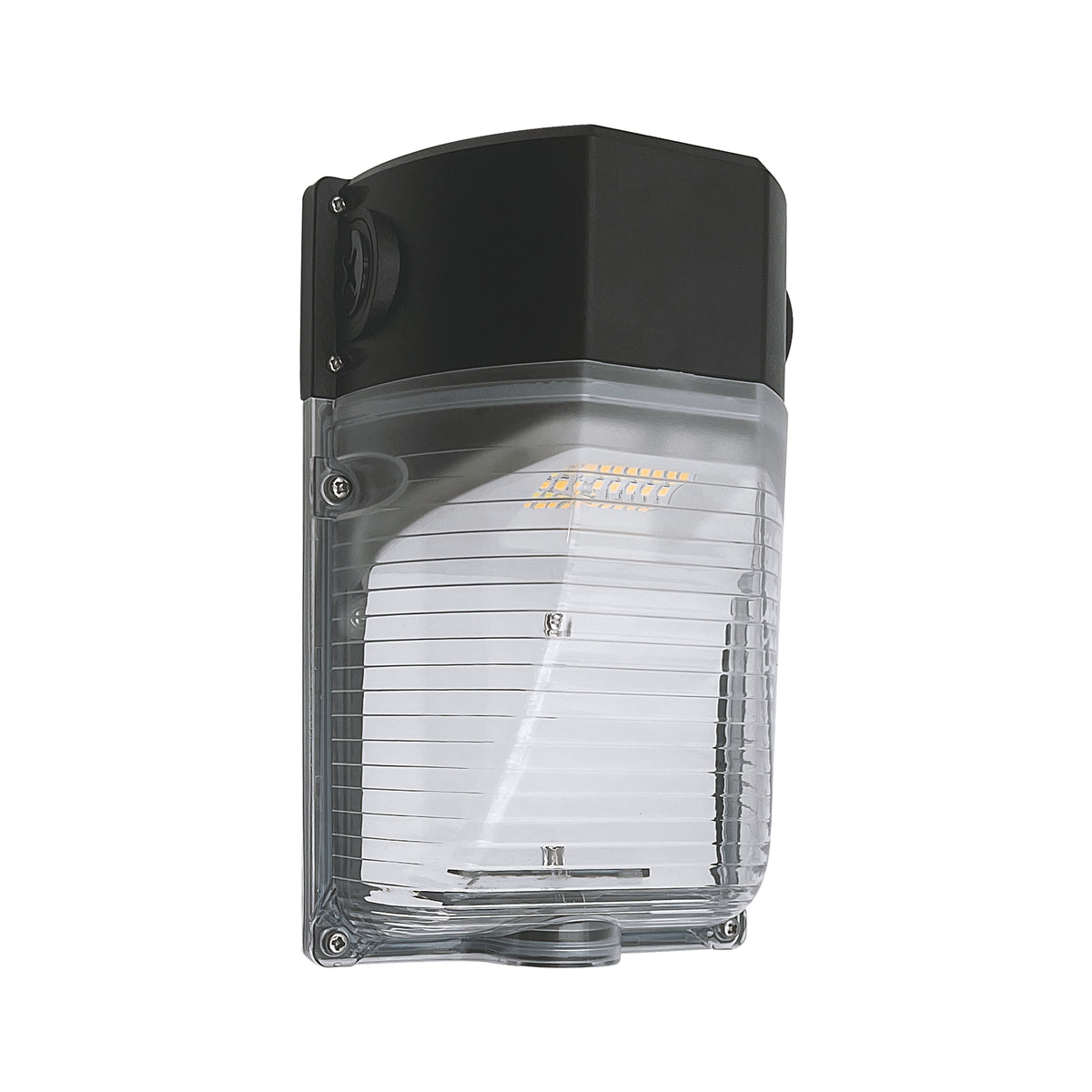 150-Watt EQ Black Hardwired LED Outdoor Wall Pack Light