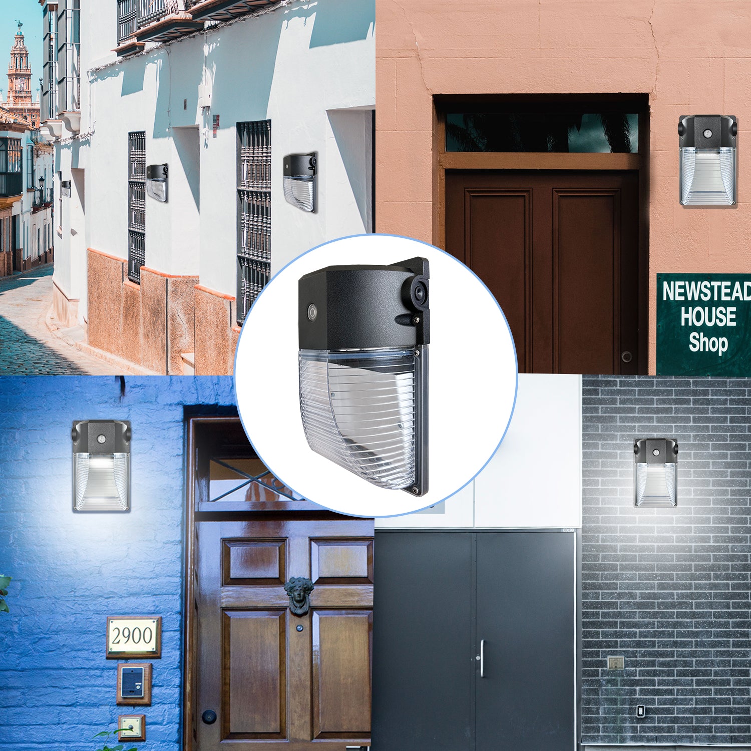 26W Black Hardwired LED Outdoor Wall Pack Light 2730 Lumen