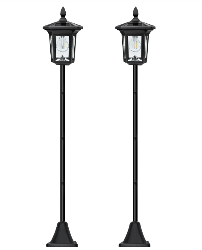100 Lumen Solar Post Light – 2-Pack (3000K Warm White)