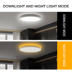 1-Light 13-in White LED Flush Mount Light