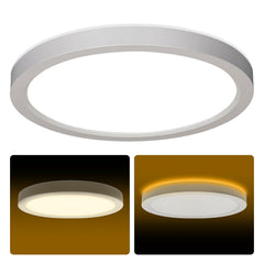 1-Light 13-in White LED Flush Mount Light