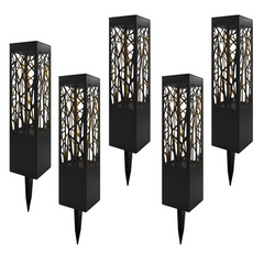 30 Lumens LED Solar Bollard Set – 5-Pack (3000K Warm White)