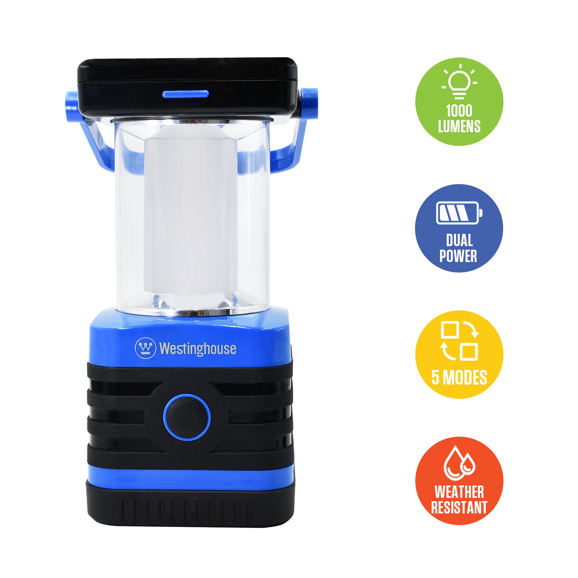 Westinghouse 1000 Lumen Solar Rechargeable LED Portable Lanterns (Set of 2)