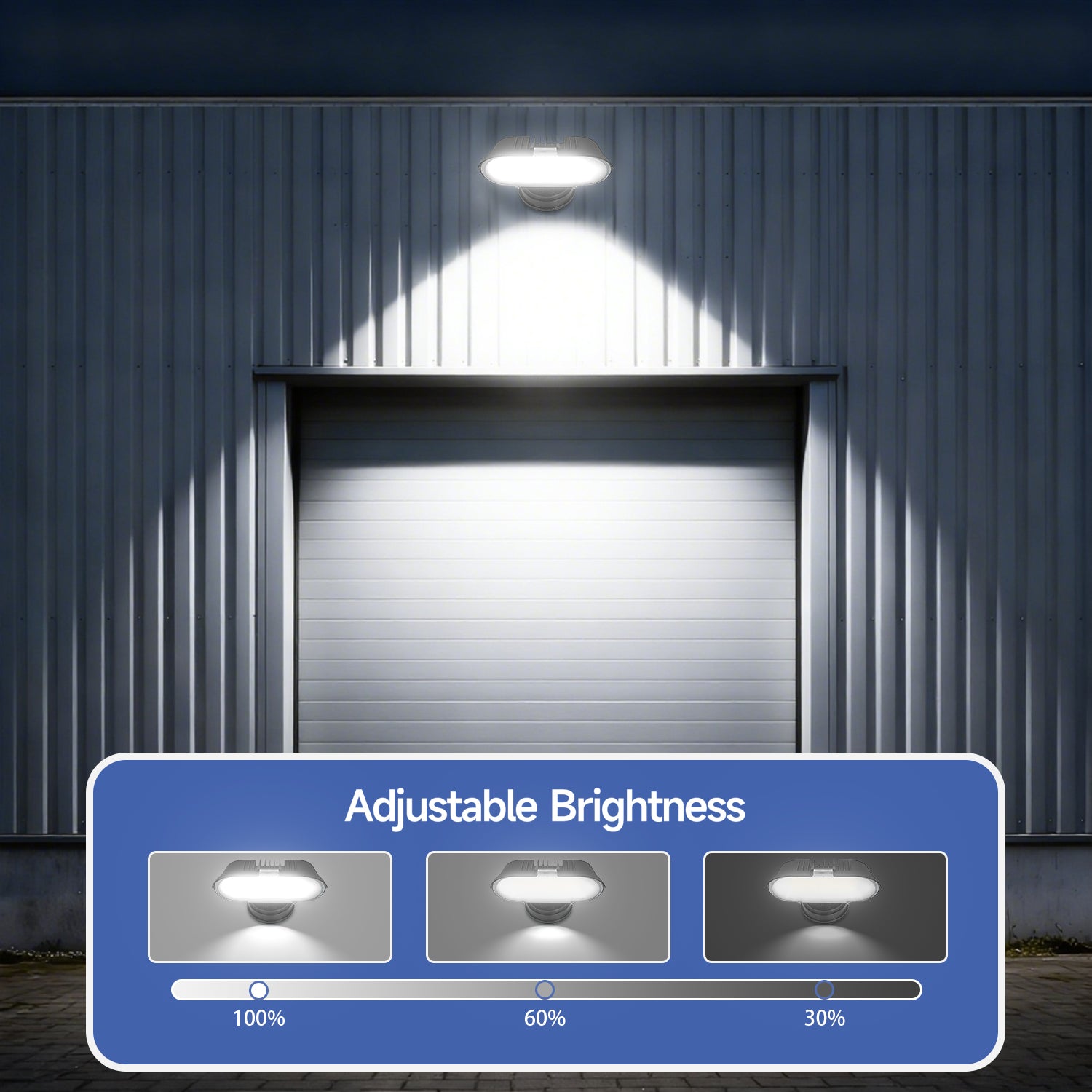 8000 Lumen Black LED Flood Light