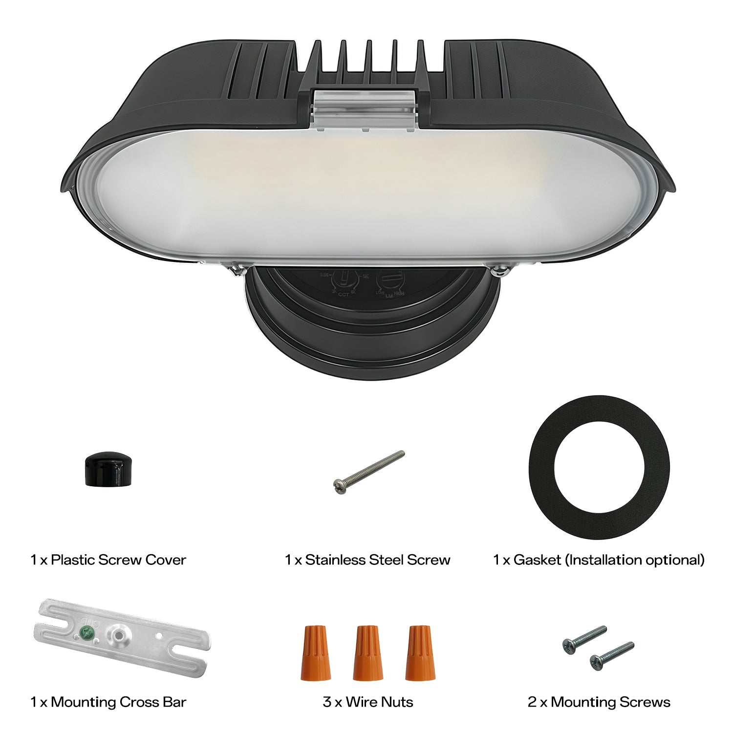 8000 Lumen Black LED Flood Light