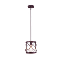 Bronze Farmhouse Lantern Mini Hanging Pendant Light