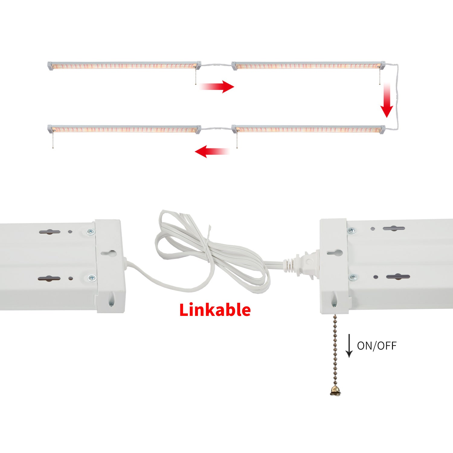 48.6-in 1-Light White 42-Watt Full Spectrum LED Grow Light Kit