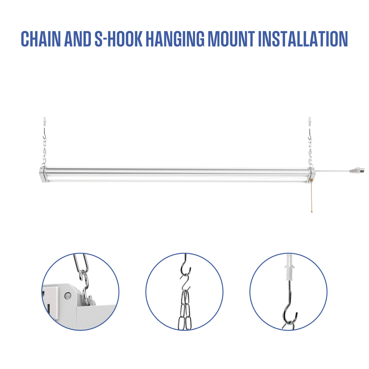 4-ft 12000 Lumen Linkable LED Shop Light