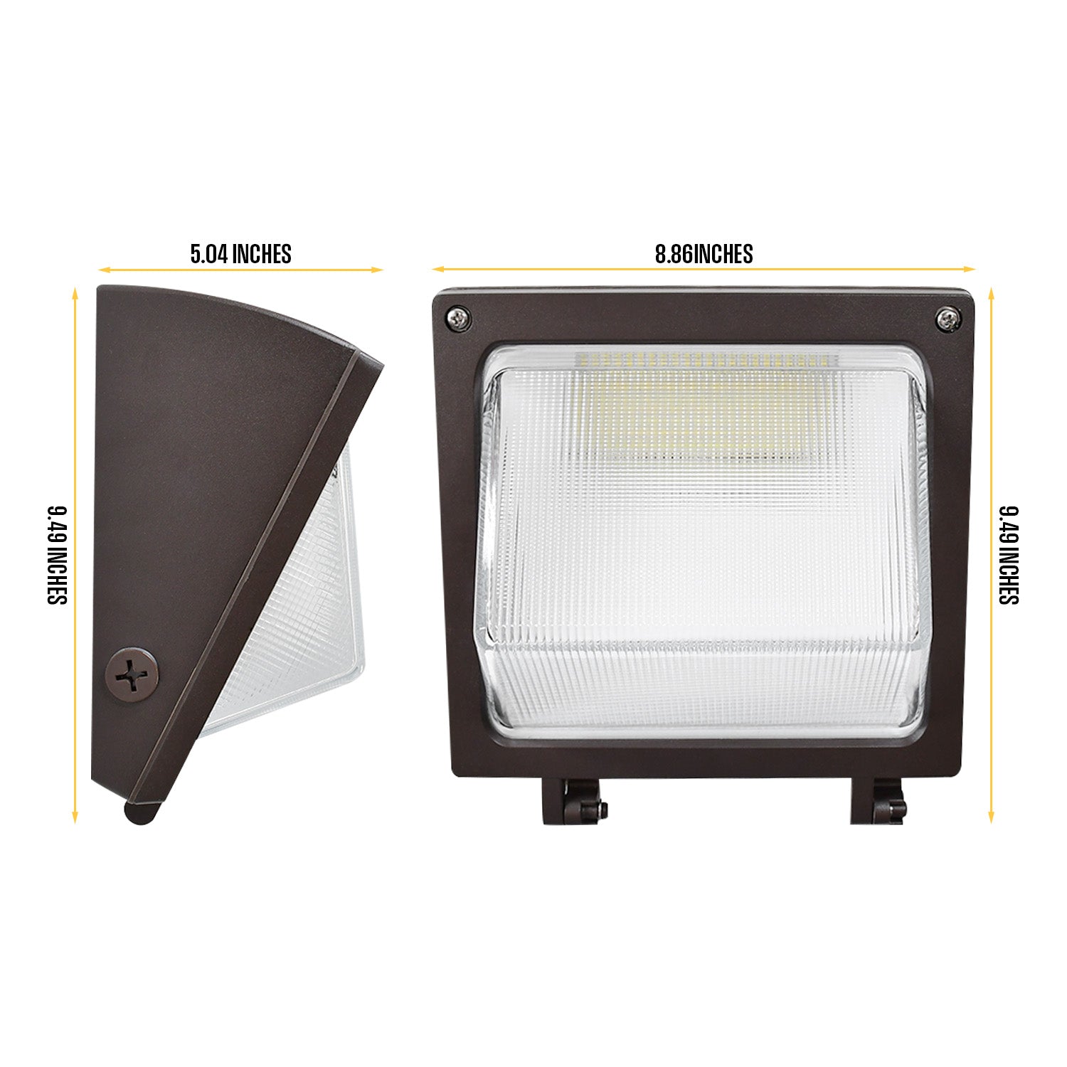 Cedar Hill Black Hardwired LED Outdoor Wall Pack Light 8800 -Lumen