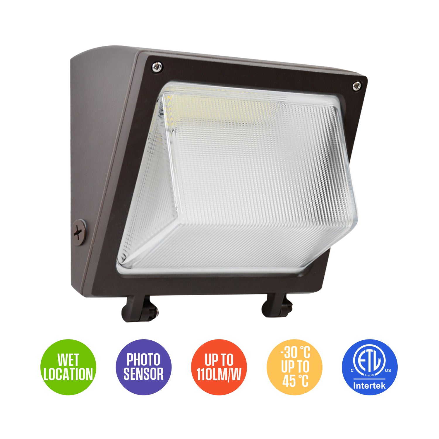 Cedar Hill Black Hardwired LED Outdoor Wall Pack Light 8800 -Lumen