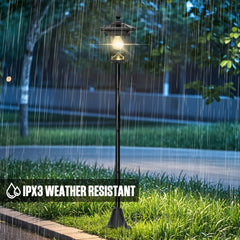 100 Lumen Solar Post Light – 2-Pack (3000K Warm White)