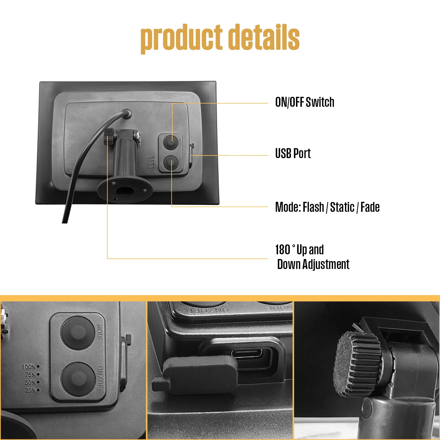 50FT Solar Outdoor String Light 15 LED Bulbs with Remote