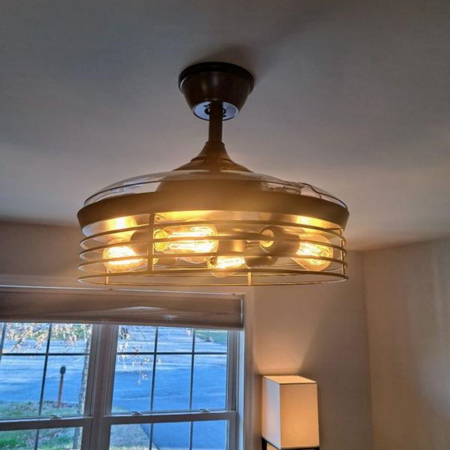 42 in. Retractable Blades Ceiling Fan (Filament Bulb Not Included)