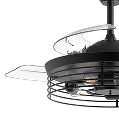 42 in. Retractable Blades Ceiling Fan (Filament Bulb Not Included)