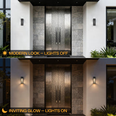 14-in H Black Integrated LED Outdoor Wall Light