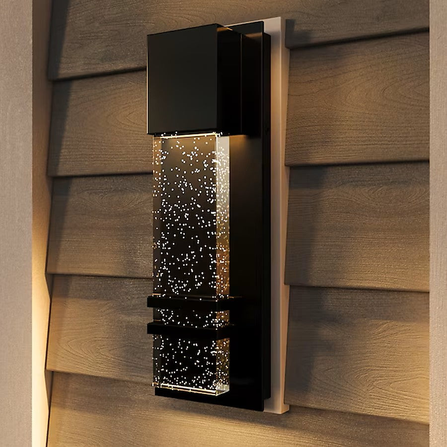 Cedar Hill Wall light 14-in H Black Integrated LED Outdoor Wall Light