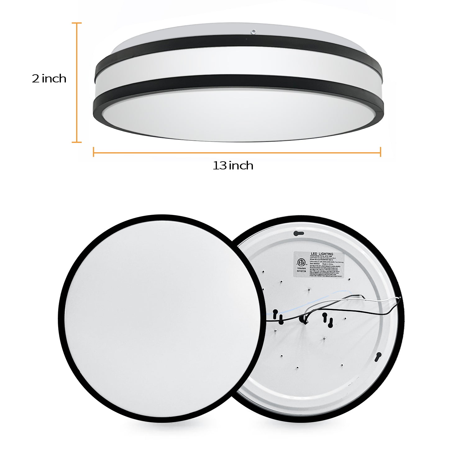 13 inch Flush Mount LED Ceiling Light Fixture 3000K/4000K/5000K