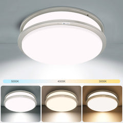 Flush Mount Light,1-Light Brushed Nickle LED