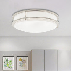 Flush Mount Light,1-Light Brushed Nickle LED